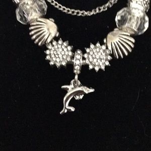 European charm necklace sterling silver